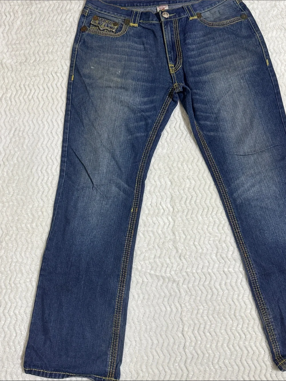 Vintage True Religion Bobby Super T Jeans Mens Size 36 Thick Stitch MADE IN USA